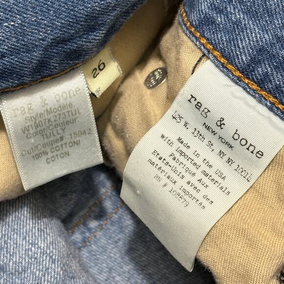 Rag & Bone TULLY Released Frayed Hem Cut Off Distressed Denim Jean Shorts 26 - Picture 8 of 10